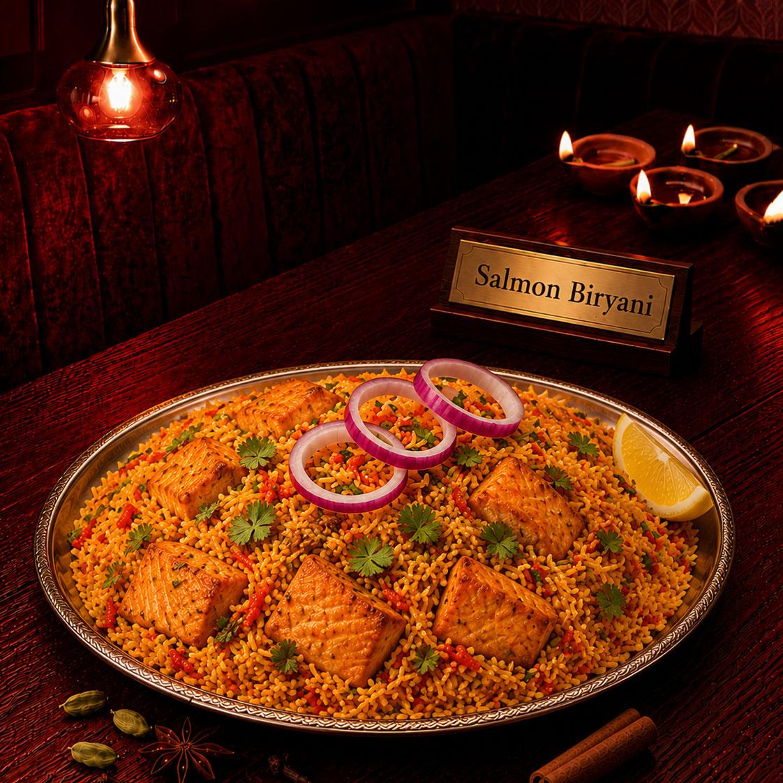 Salmon-Biryani Biryani au saumon – Image 1